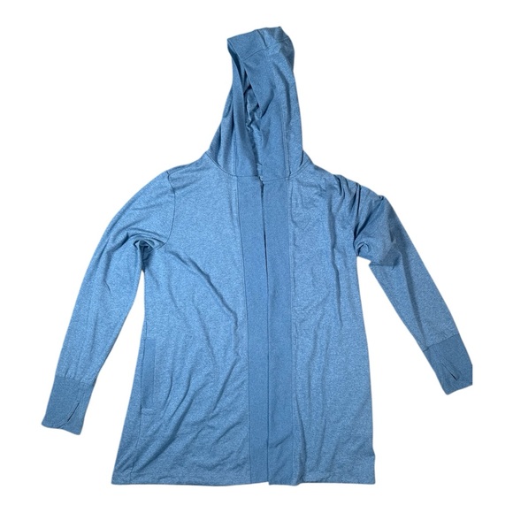 Athleta Hooded Wrap Cardigan Blue Size Large - Picture 2 of 7